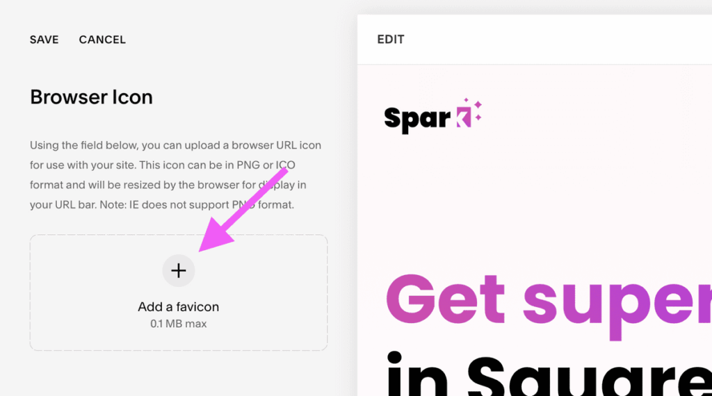 Add Logo and Favicon to Squarespace