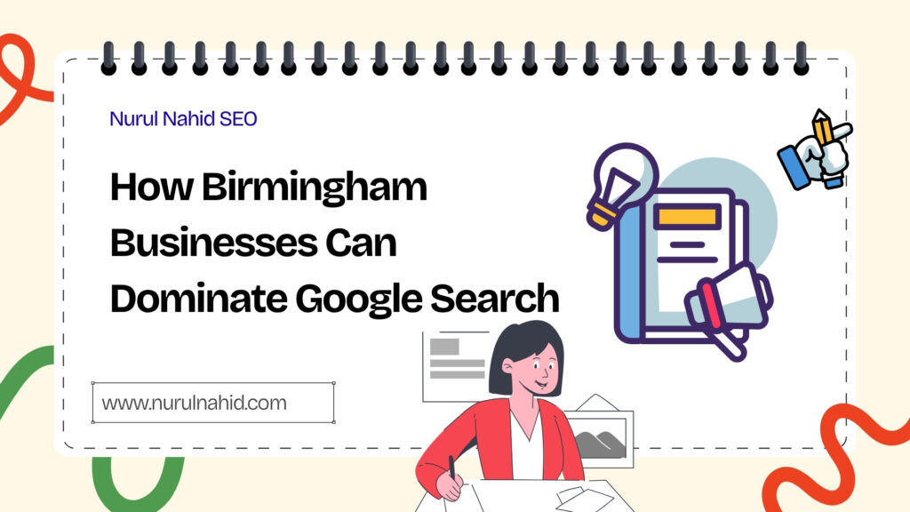 Modern Birmingham skyline featuring the iconic Selfridges building with a digital overlay of search engine growth metrics for 2026.
