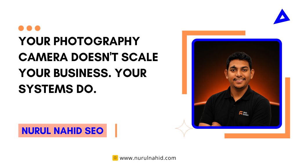 Your photography Camera Doesn't Scale Your Business. Your Systems Do.
